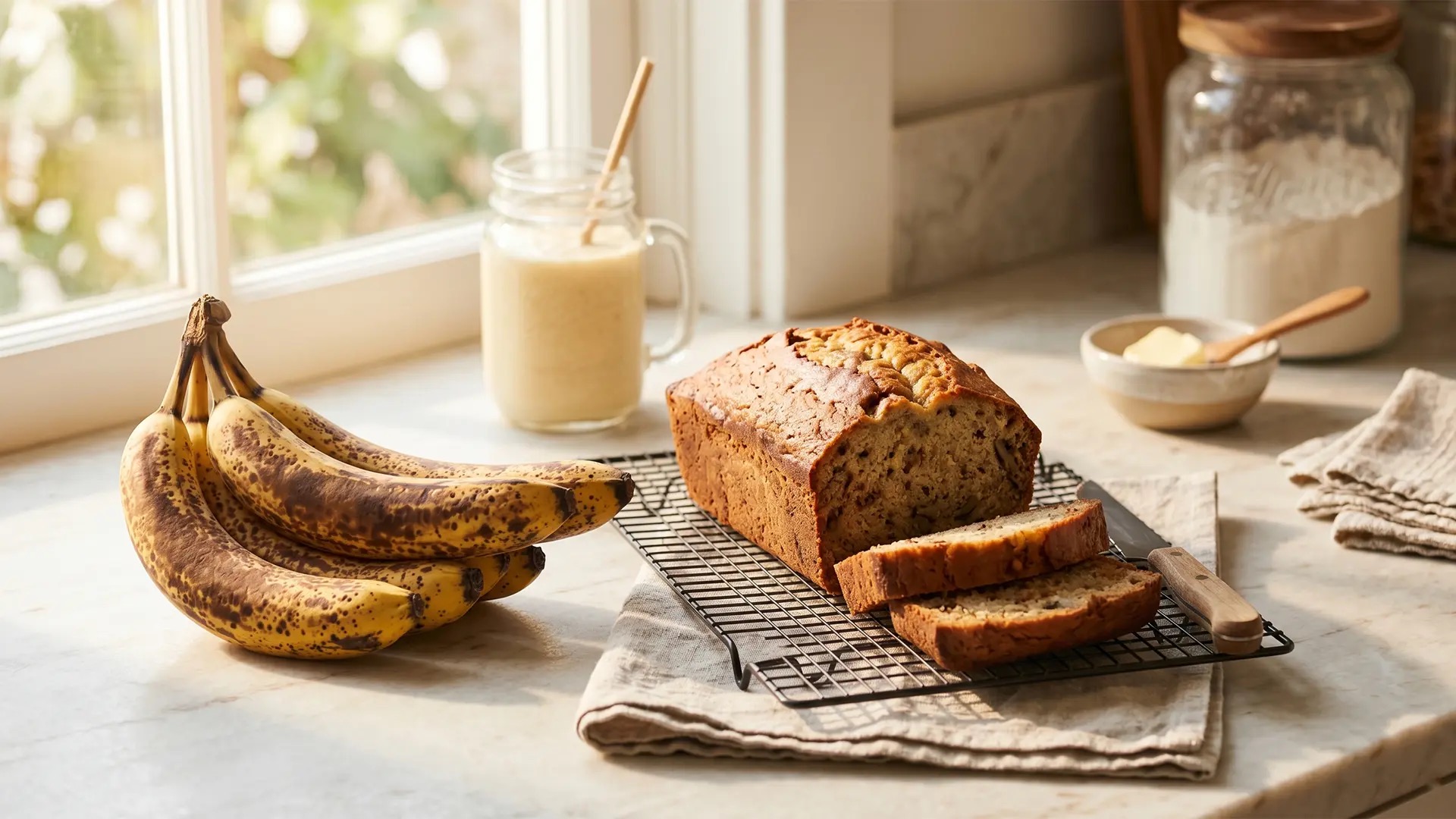 Overripe Bananas on Table
